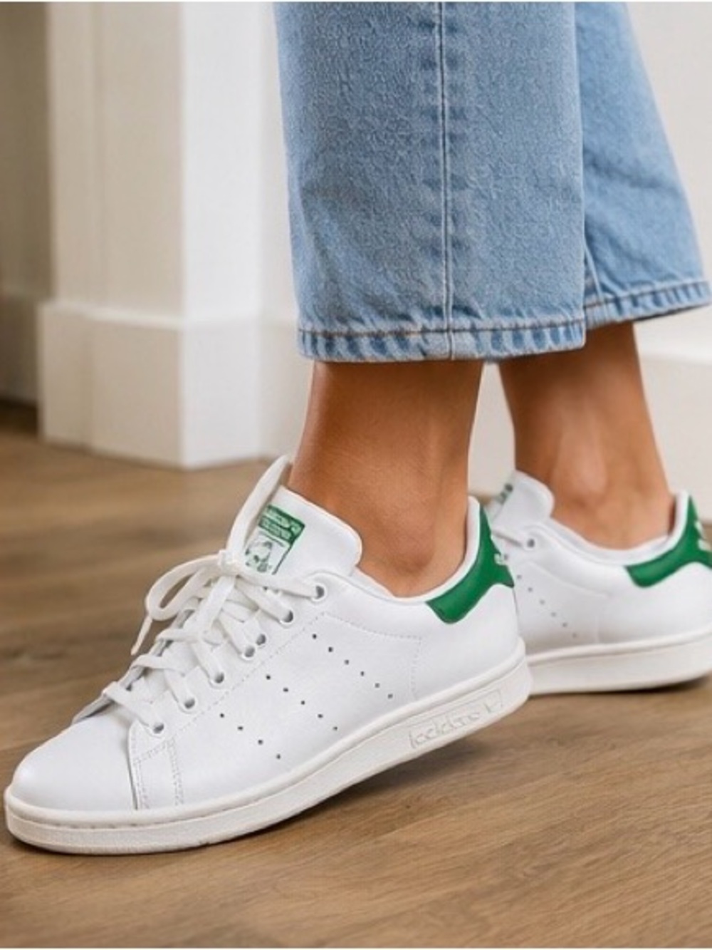 Adidas Originals Stan Smith Sneakers White Green Leather Women’s US 6 EU 37⅓